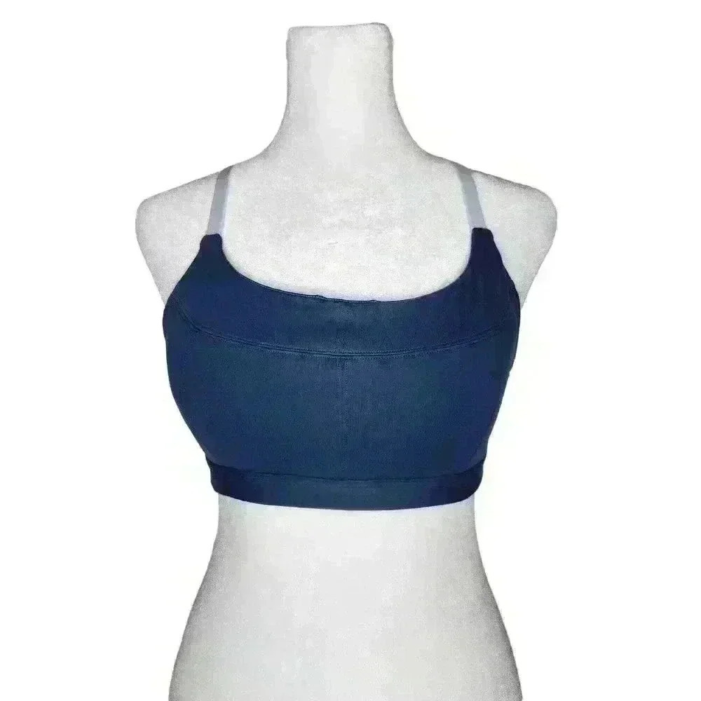 Athleta women's navy blue sports bra size small